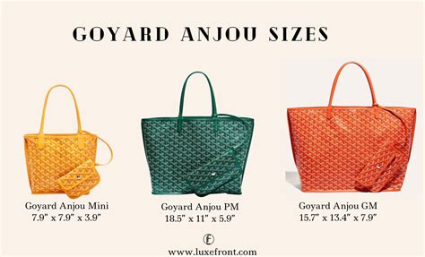 goyard bag large size|goyard tote bag size comparison.